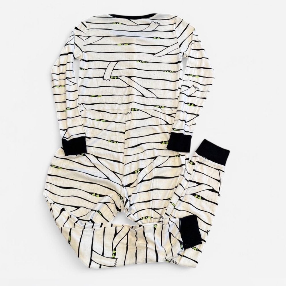 Striped Mummy Halloween Pajama Onesie - Picture 3 of 7